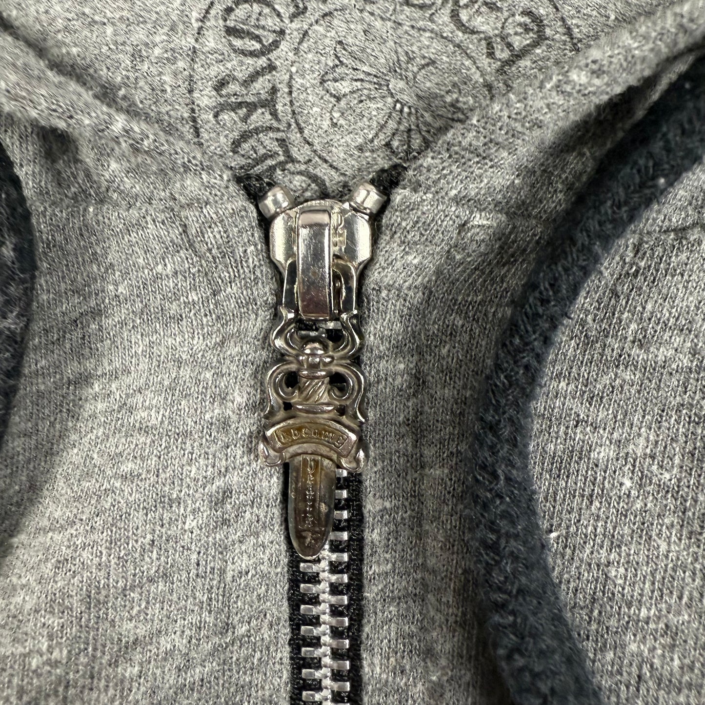 Chrome Hearts T-Bar F*** You Zip-Up Hoodie Heather Grey