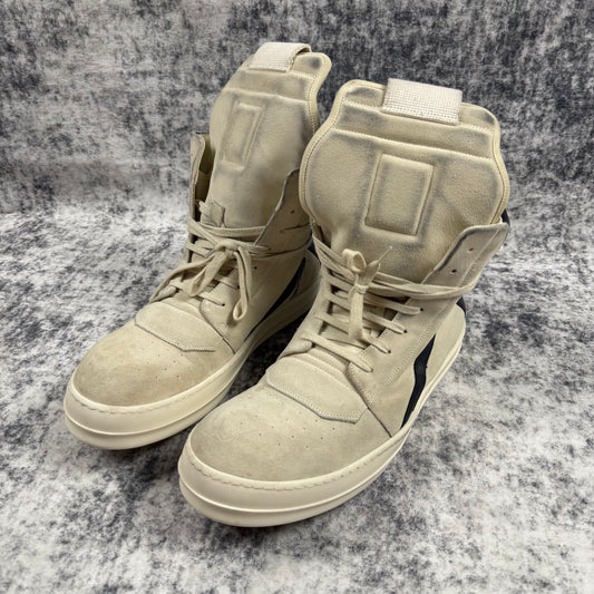 Rick Owens ‘Black/Milk’ Suede Geobaskets