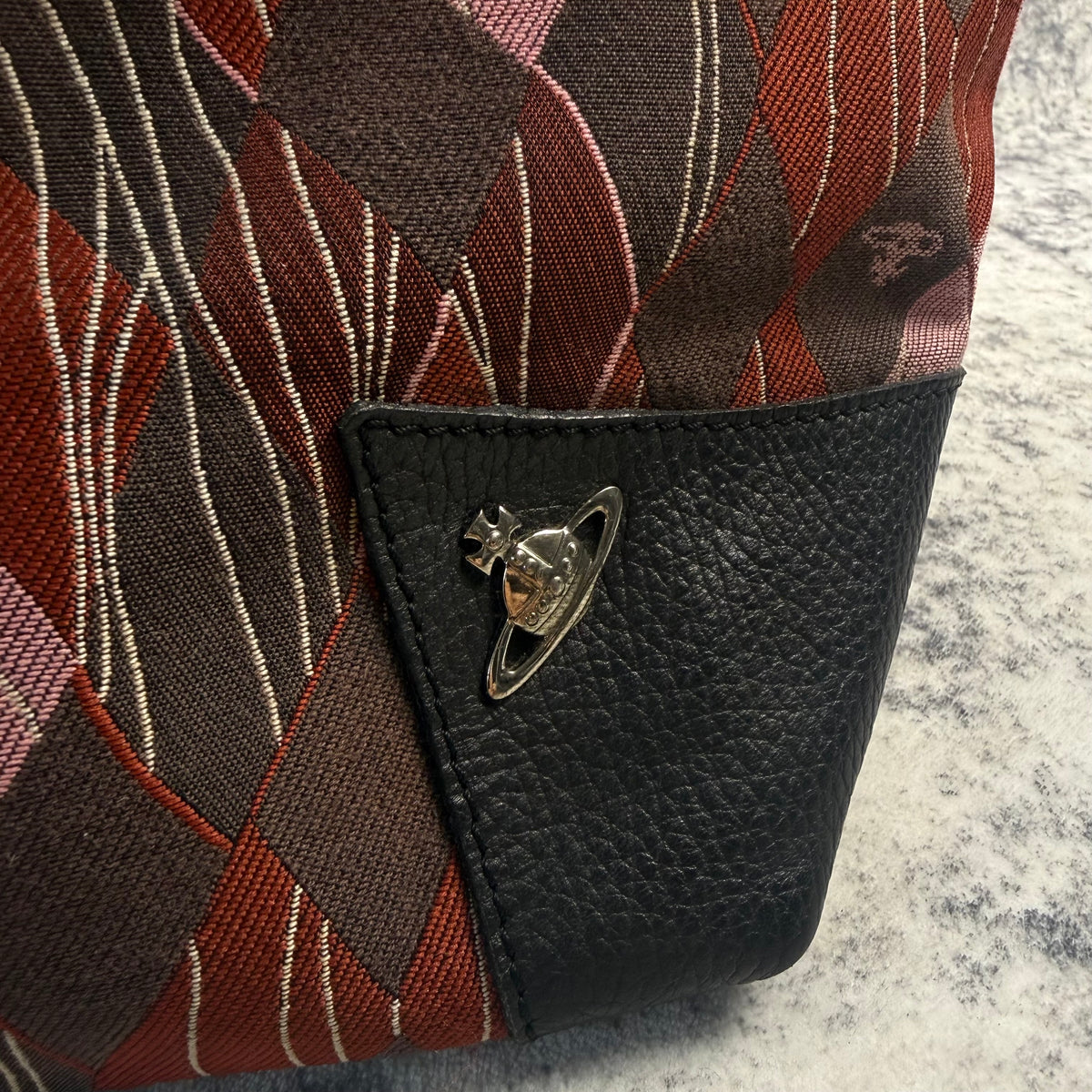 Vivienne Westwood Vintage Argyle Jacquard Orb Shoulder Bag