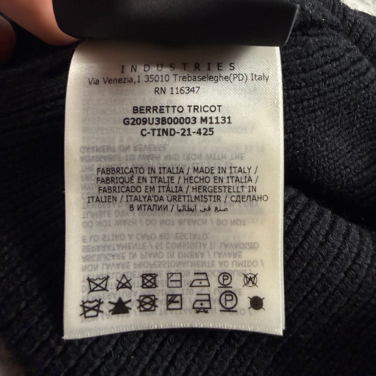 Moncler Genius x Frgmnt Hiroshi Fujiwara Logo Band ‘Black’ Beanie