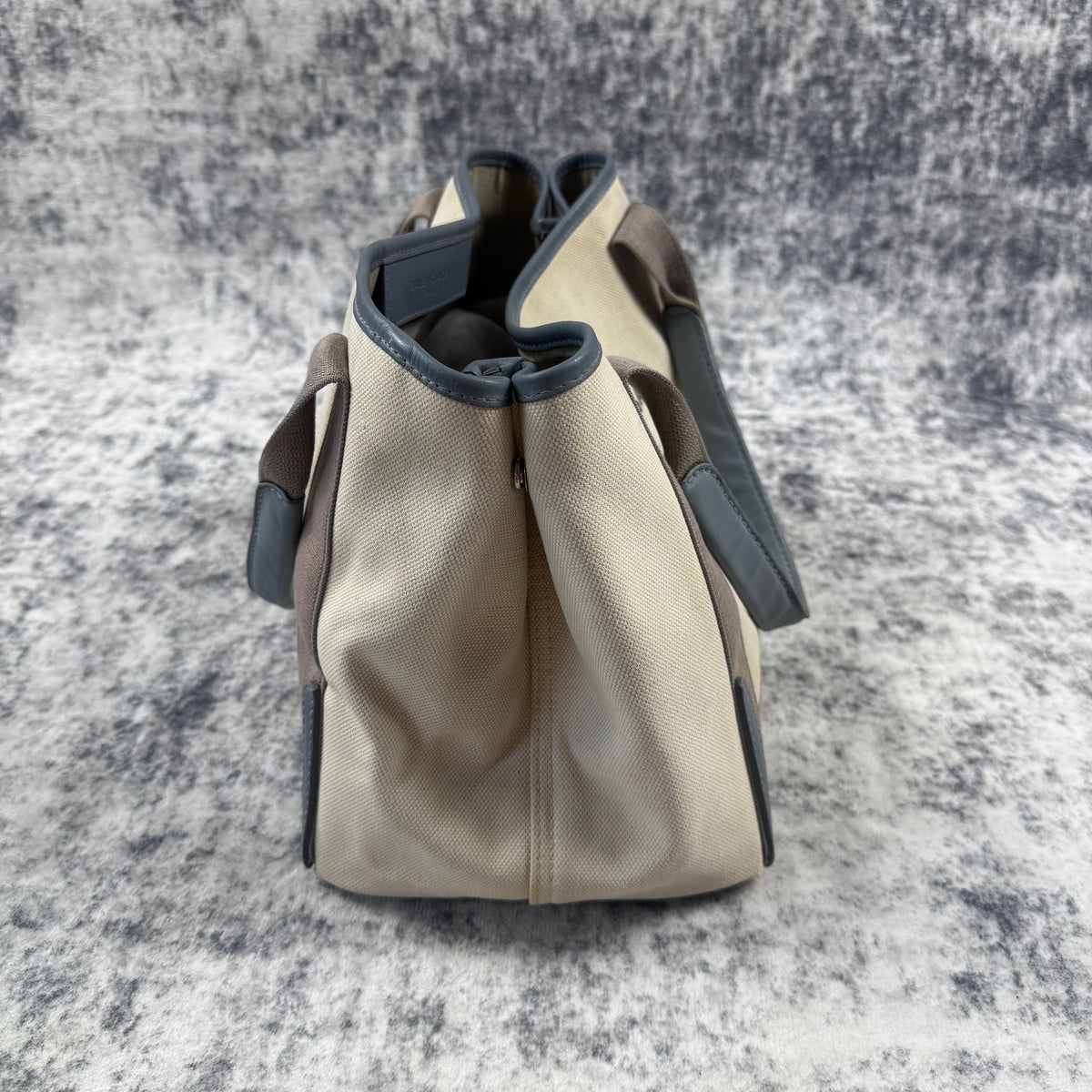 Balenciaga Navy Cabas Small Canvas Tote Bag