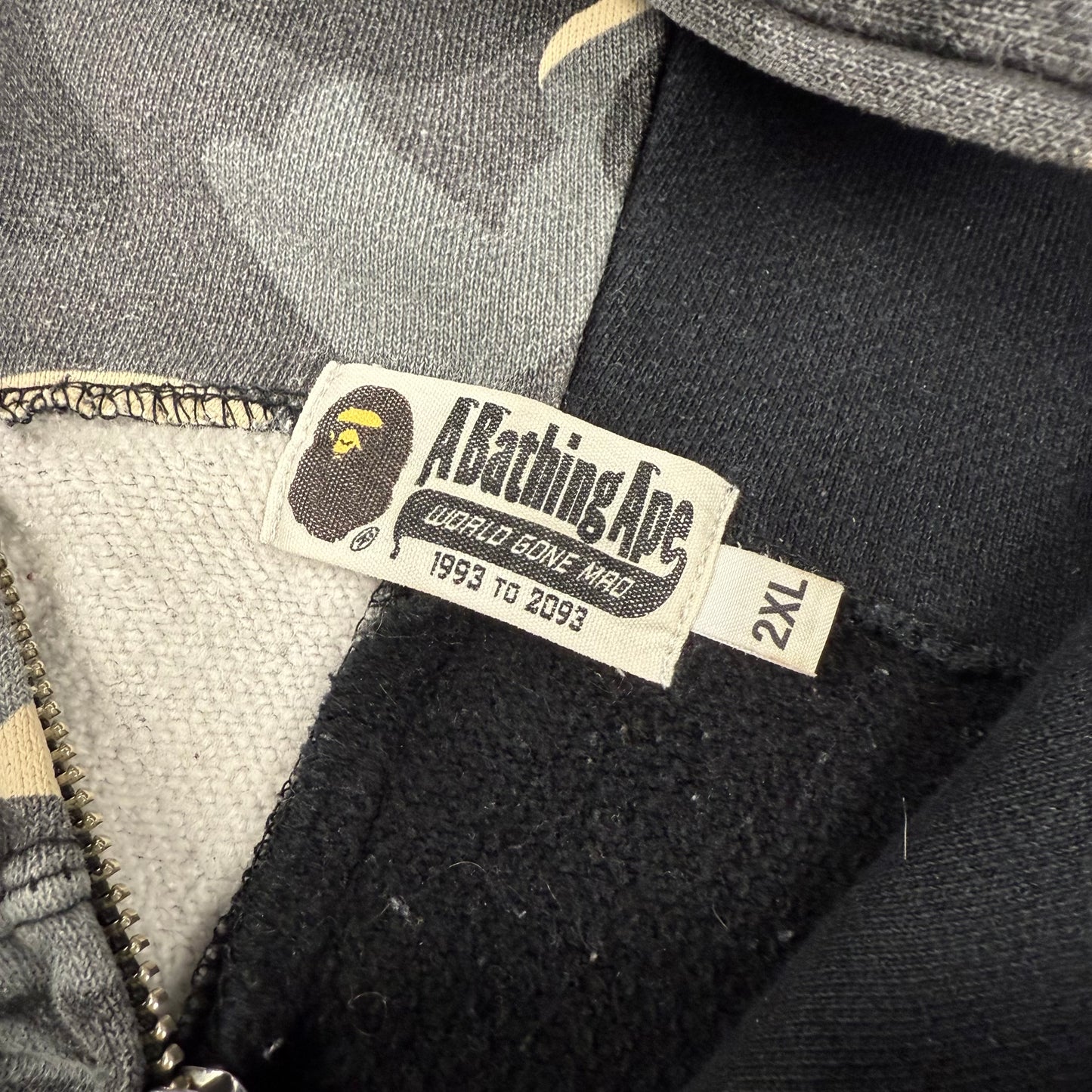 BAPE Shark Full Zip Hoodie ‘Glow in the Dark Camo Split Black’