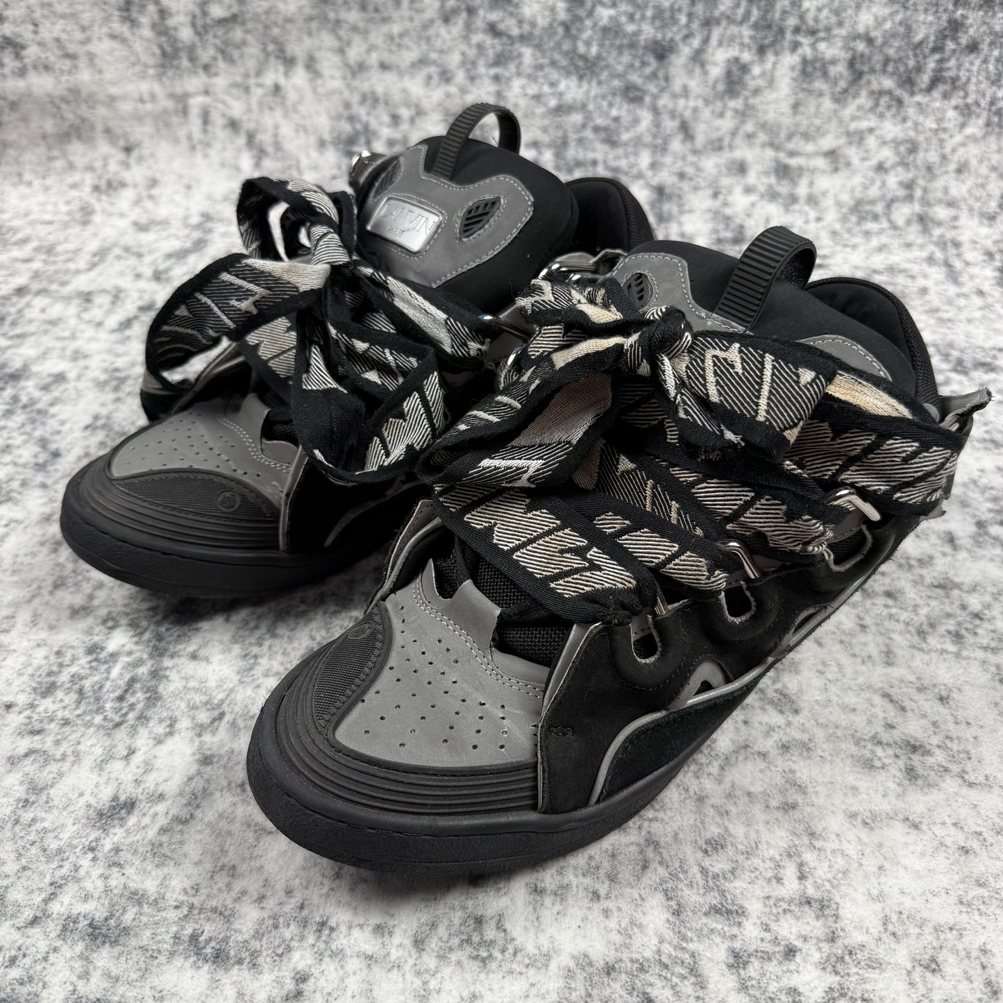 Lanvin Curb Reflective ‘Black/Silver’ Shoes