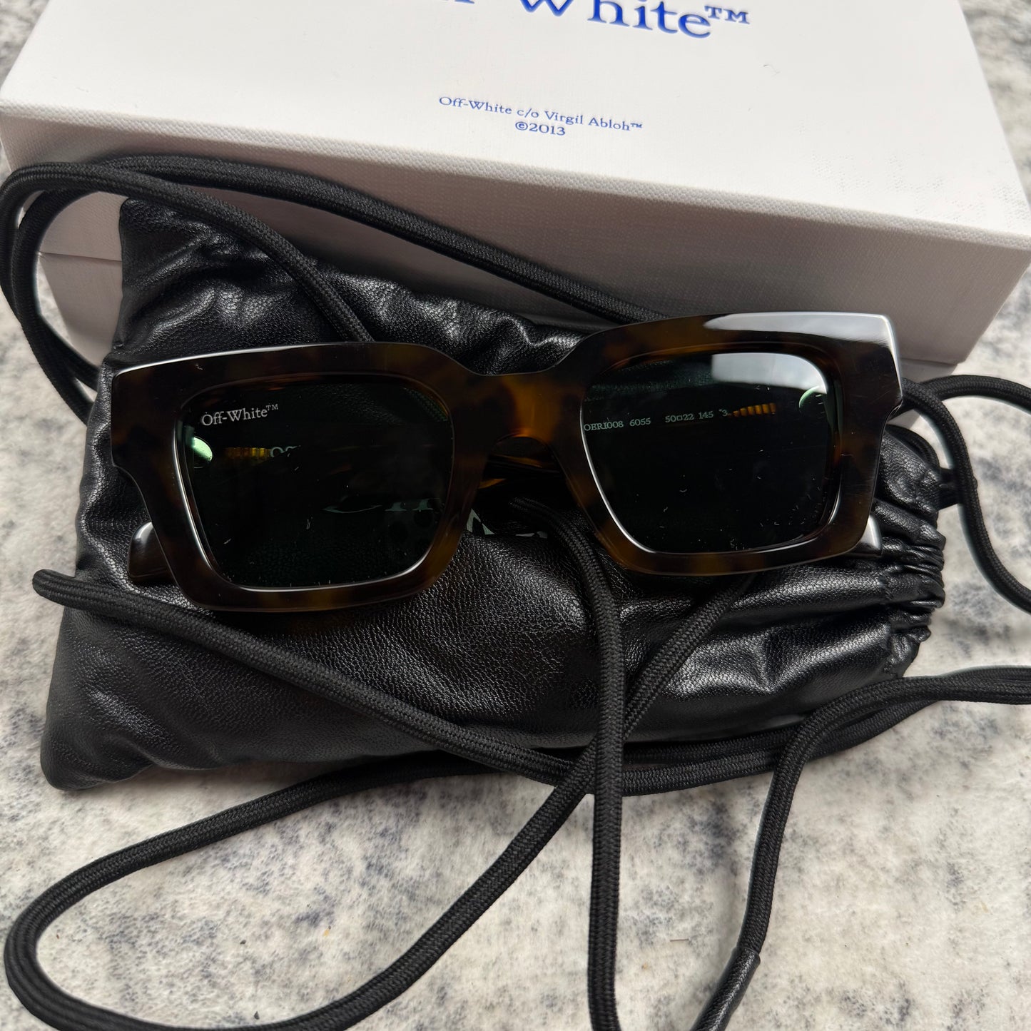 OFF-WHITE Virgil Square Frame Sunglasses
Brown Turtleshell/Havana Green