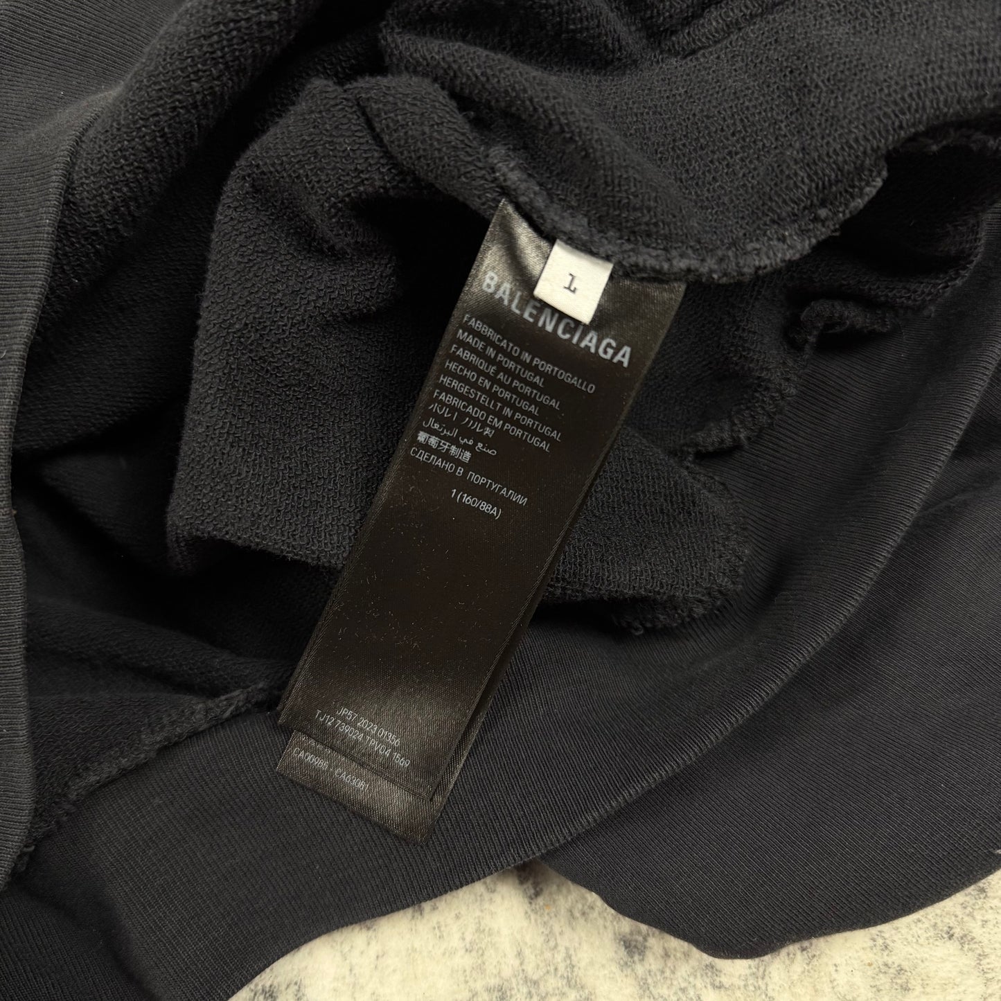 Balenciaga DIY Metal Outline ‘Black’ Hoodie