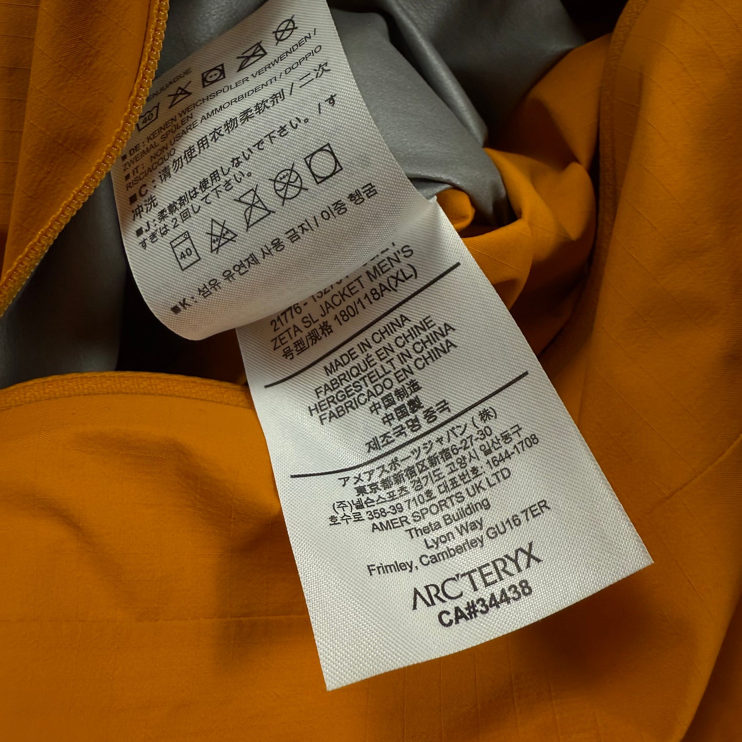 Arc’teryx Zeta SL ‘Orange’ Jacket