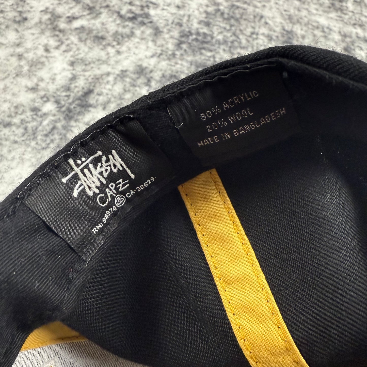 Stussy Vintage International Baseball ‘Black/Yellow’ Cap