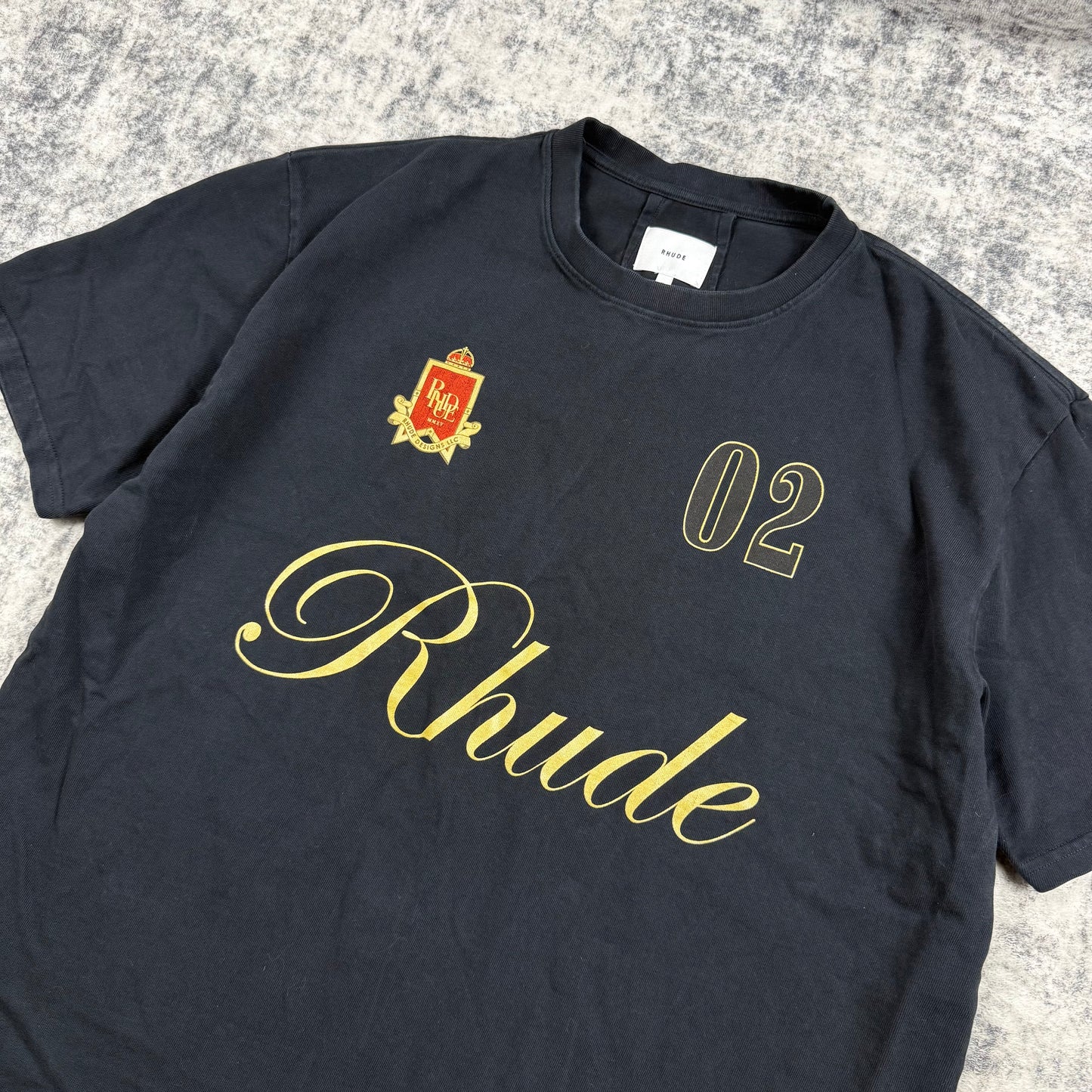 Rhude Black 'Rhude' Script T-Shirt