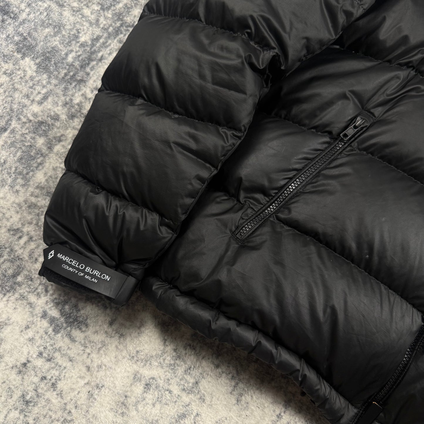 Marcelo Burlon County of Milan Blue Wings Down Puffer Jacket