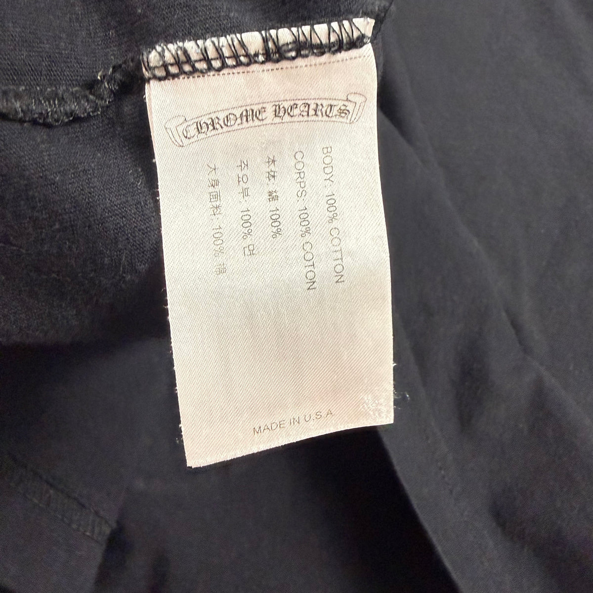 Chrome Hearts Floral Cross Horseshoe Pocket ‘Black’ Long Sleeve