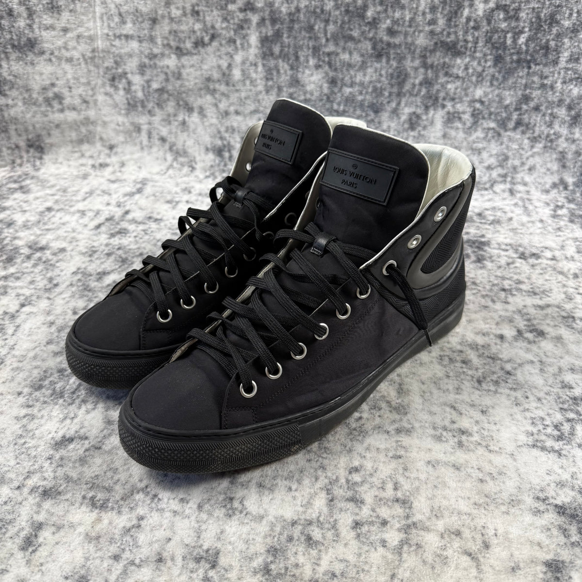 Louis Vuitton Damier Graphite Black High-Top Sneakers