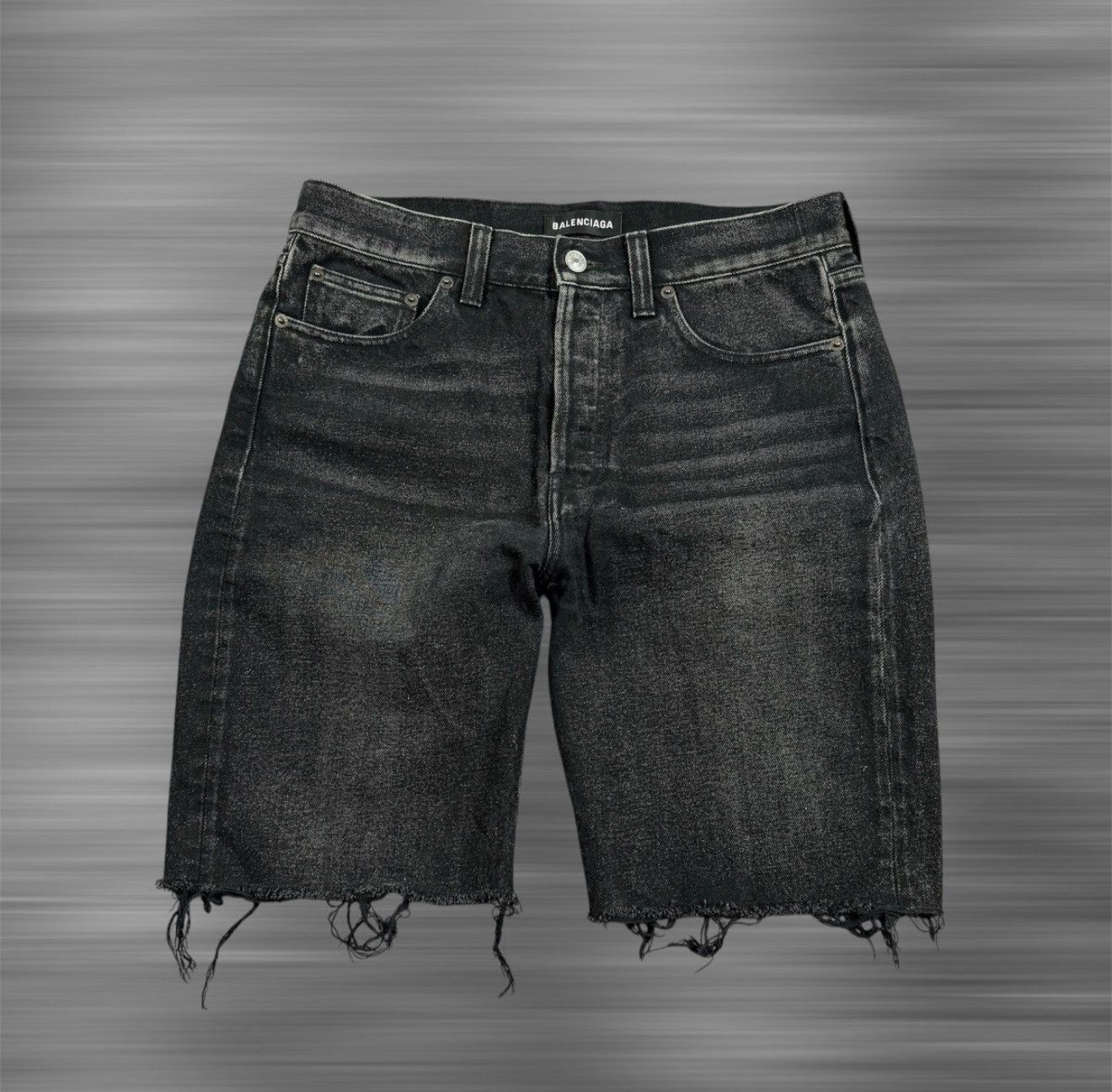 Balenciaga Denim Cut Off Shorts