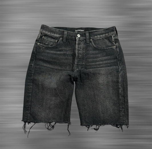 Balenciaga Denim Cut Off Shorts