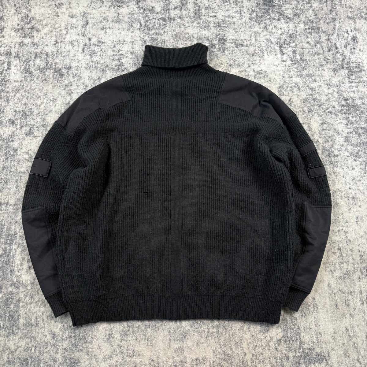 AMIRI Black Cashmere Military Patch Turtleneck Sweater