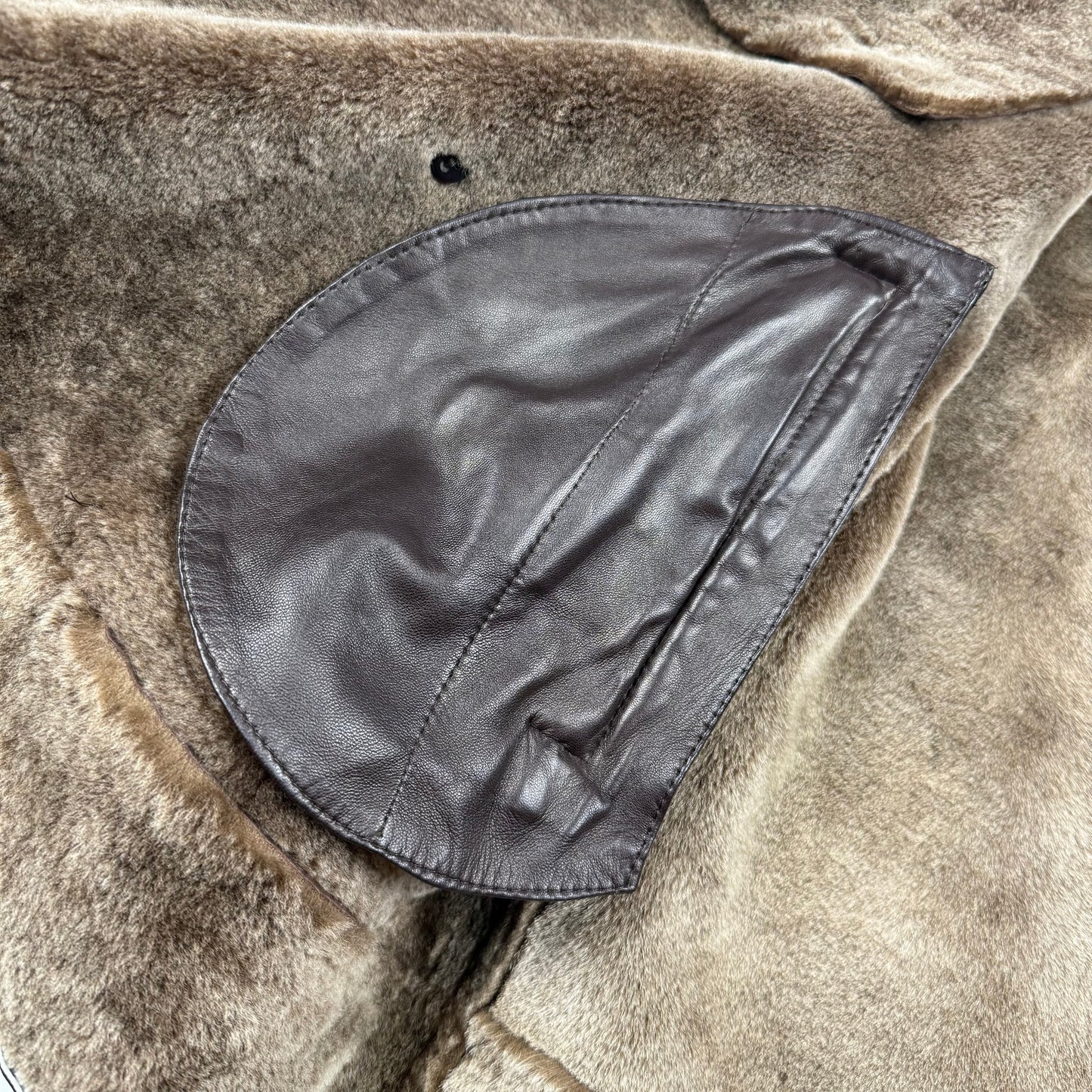 Gianni Versace Vintage 80-90s Leather Fur Coat