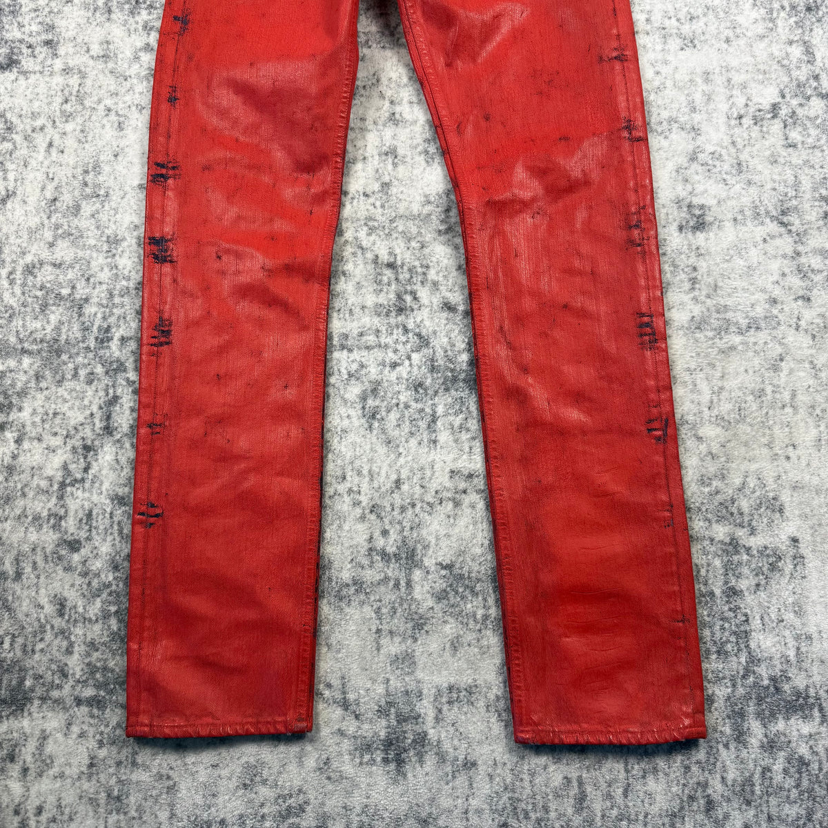Maison Margiela x H&M FW/12 Red Painted Denim Jeans