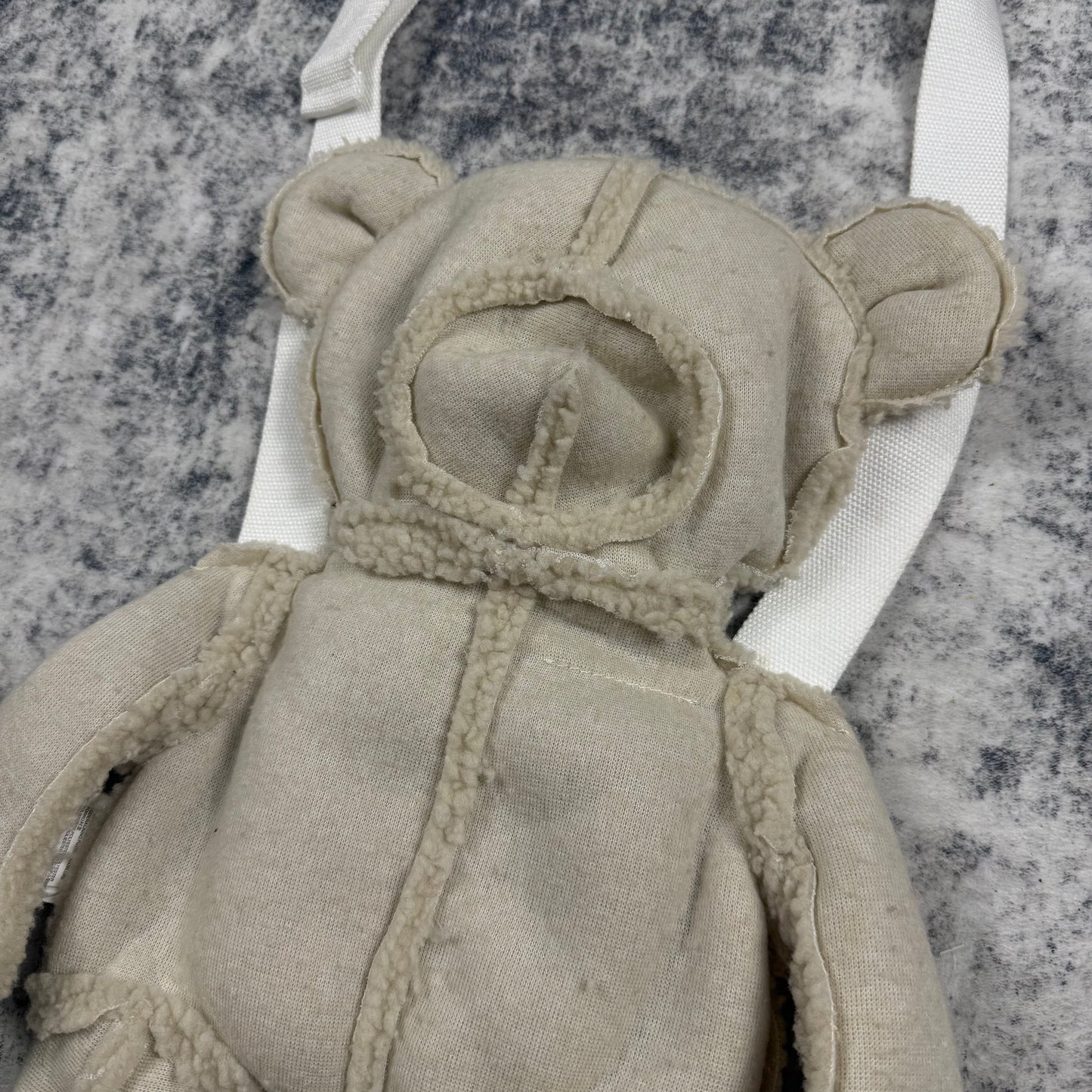 MM6 Maison Margiela Teddy Bear Faux Shearling Backpack Cream White