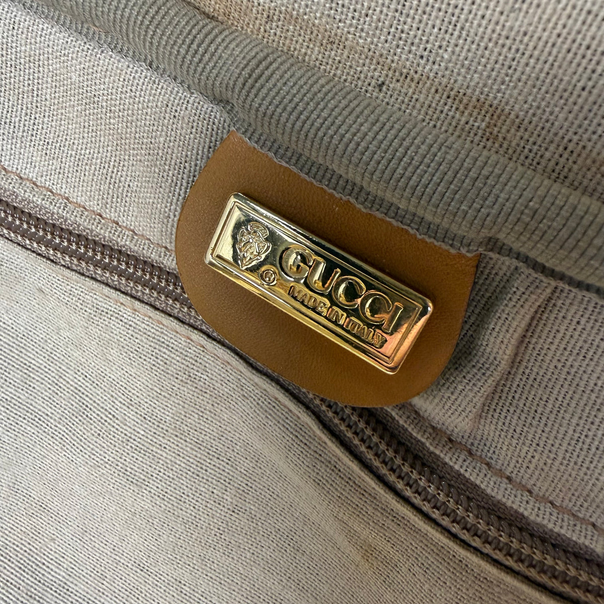 Gucci Vintage Micro GG Monogram Web Stripe Travel Suitcase