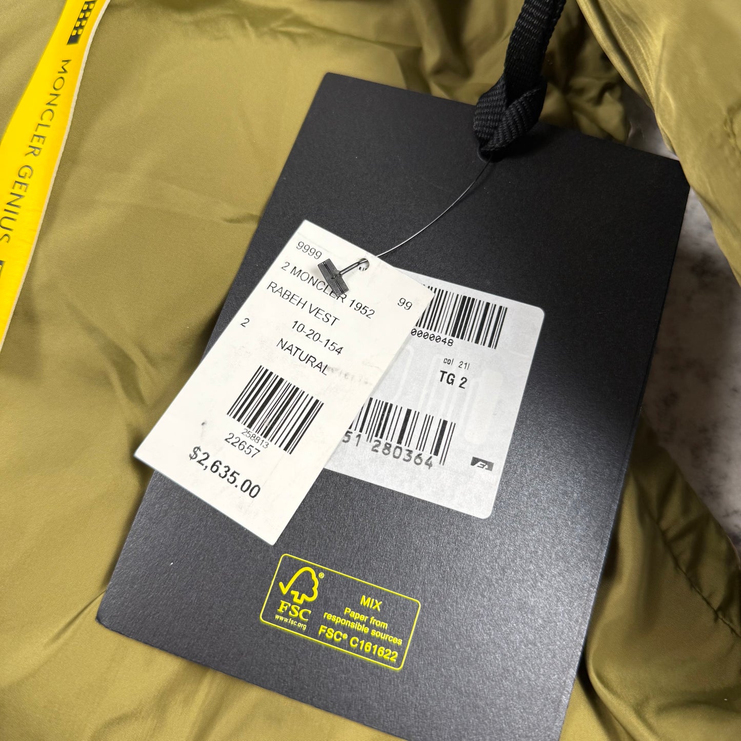 Moncler Genius Beige Down Rabeh Vest