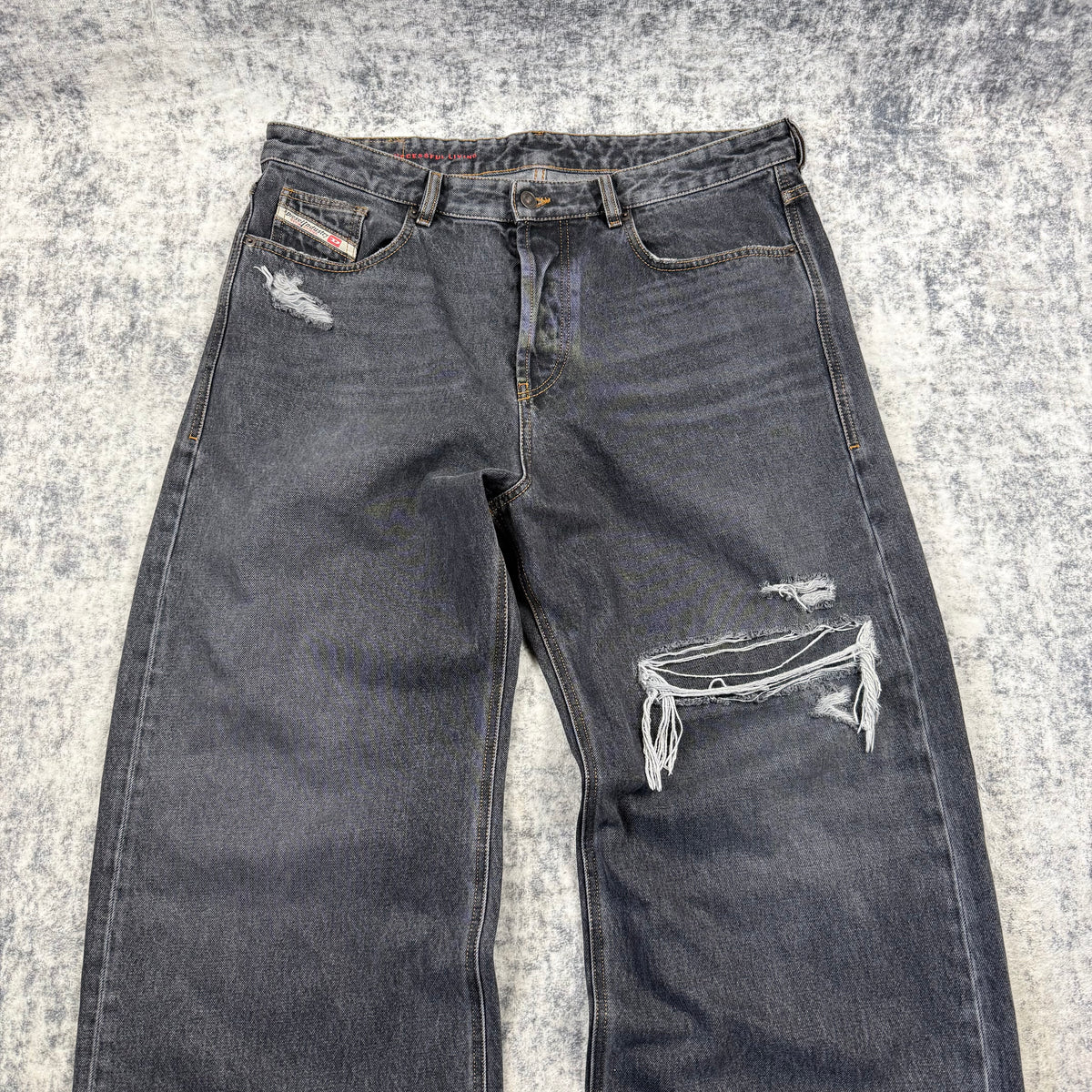 Diesel 1996 D-Sire Distressed Baggy Jeans