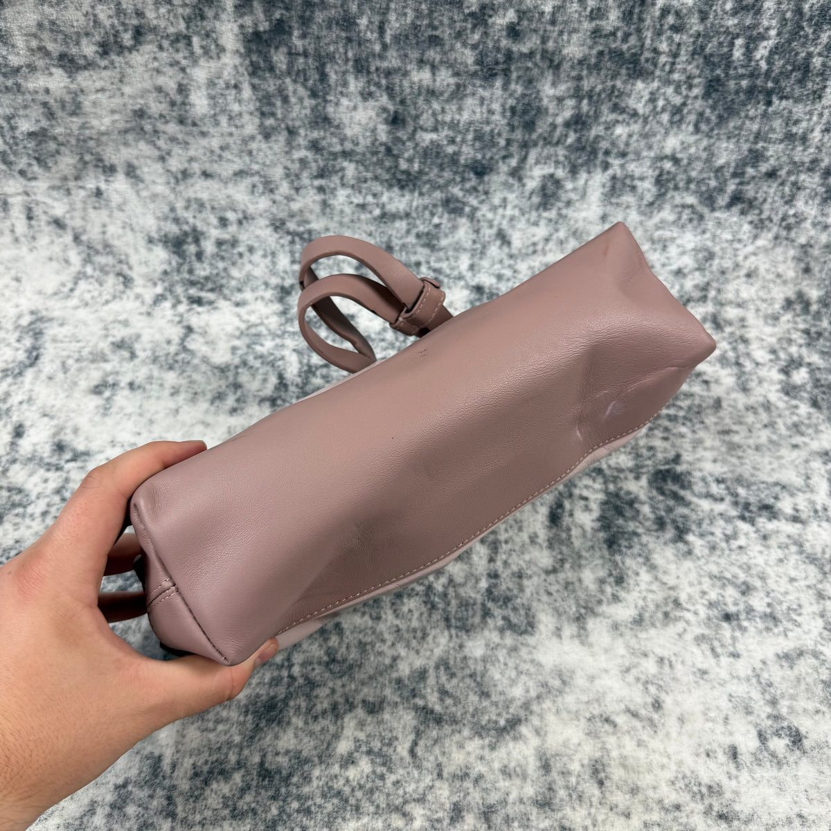 Maison Margiela Pink Glossy Leather Belt Shoulder Bag