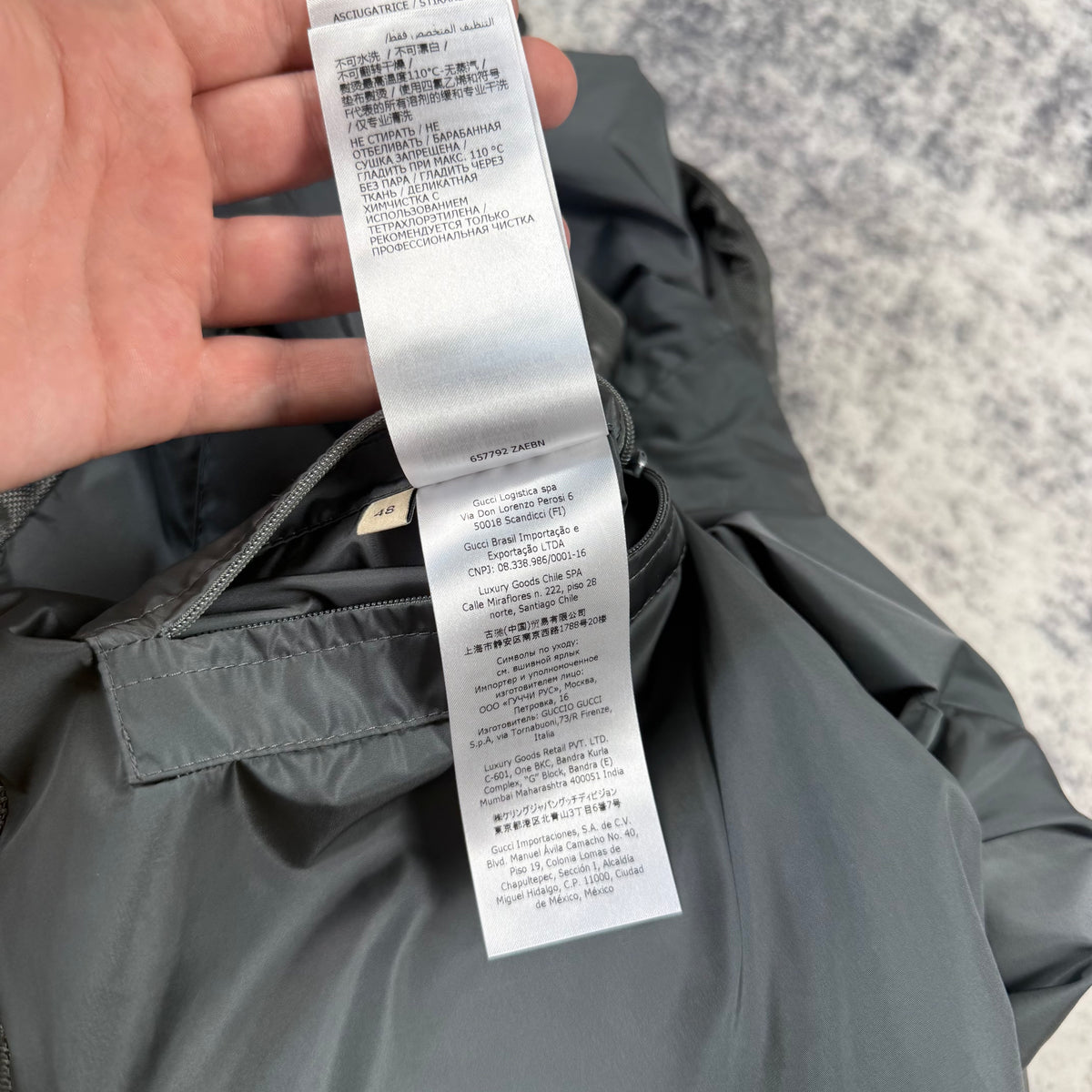 Gucci GG Of The Grid ‘Gray’ Puffer Jacket