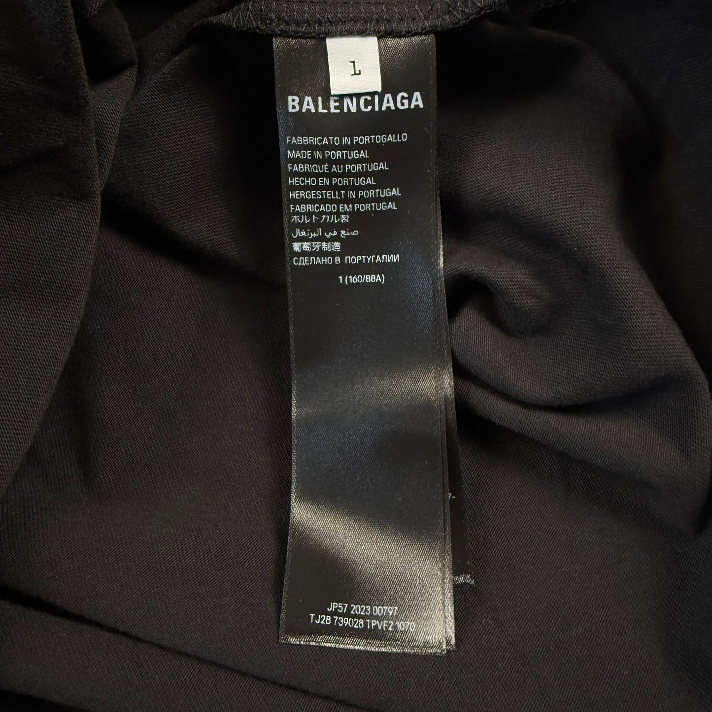 Balenciaga 3B Logo Black T-Shirt