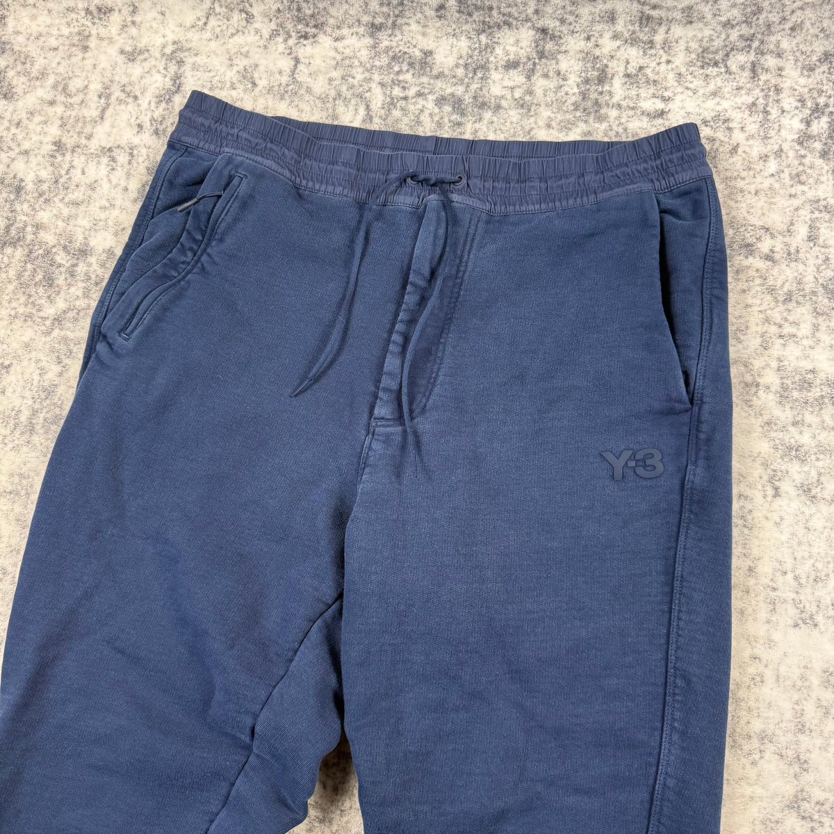 Y-3 Yohji Yamamoto Navy Blue Tapered Sweatpants