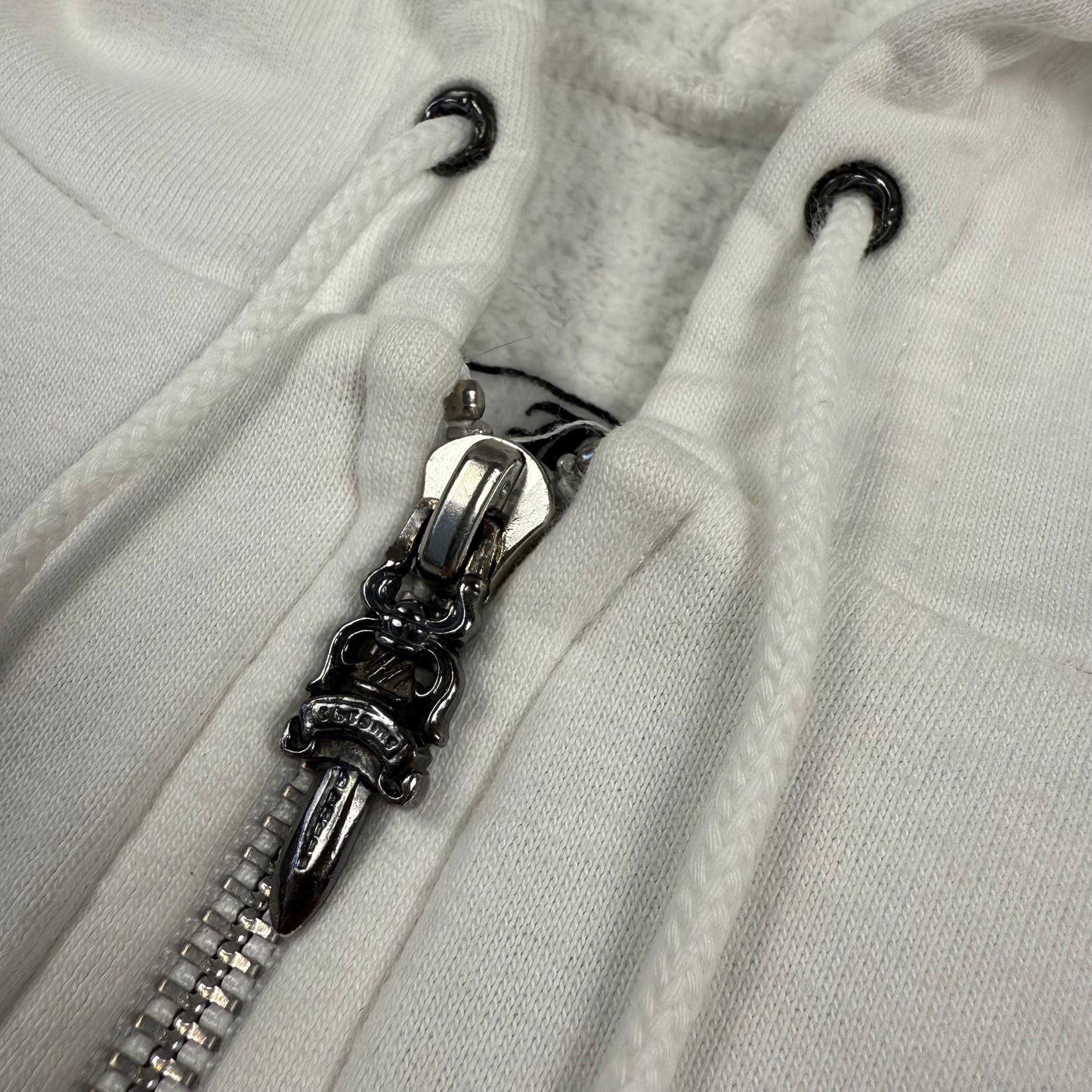 Chrome Hearts Vintage Horseshoe ‘White’ Zip Hoodie