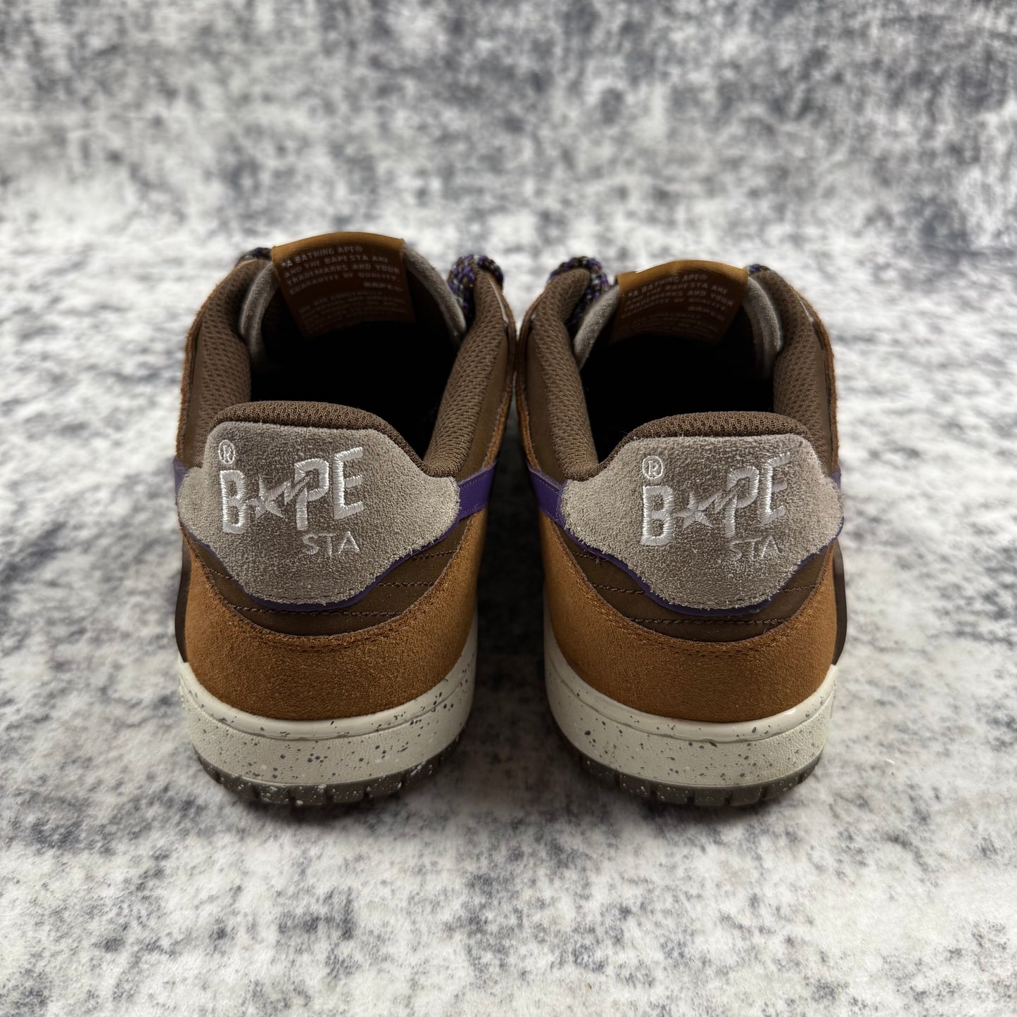 BAPE STA Low ‘Brown/Purple’ Leather Sneakers