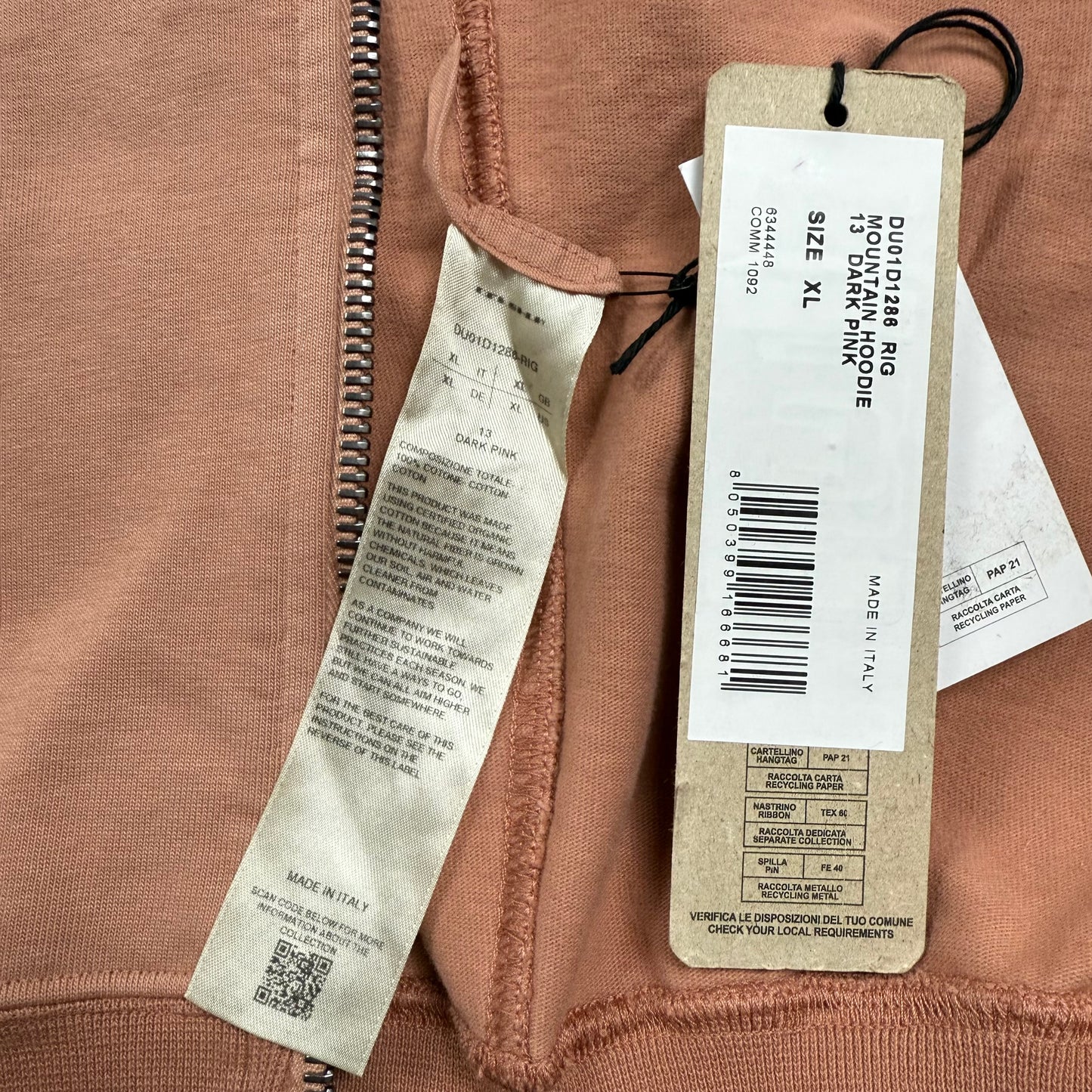 RICK OWENS DRKSHDW Mountain Asymmetric Zip Hoodie