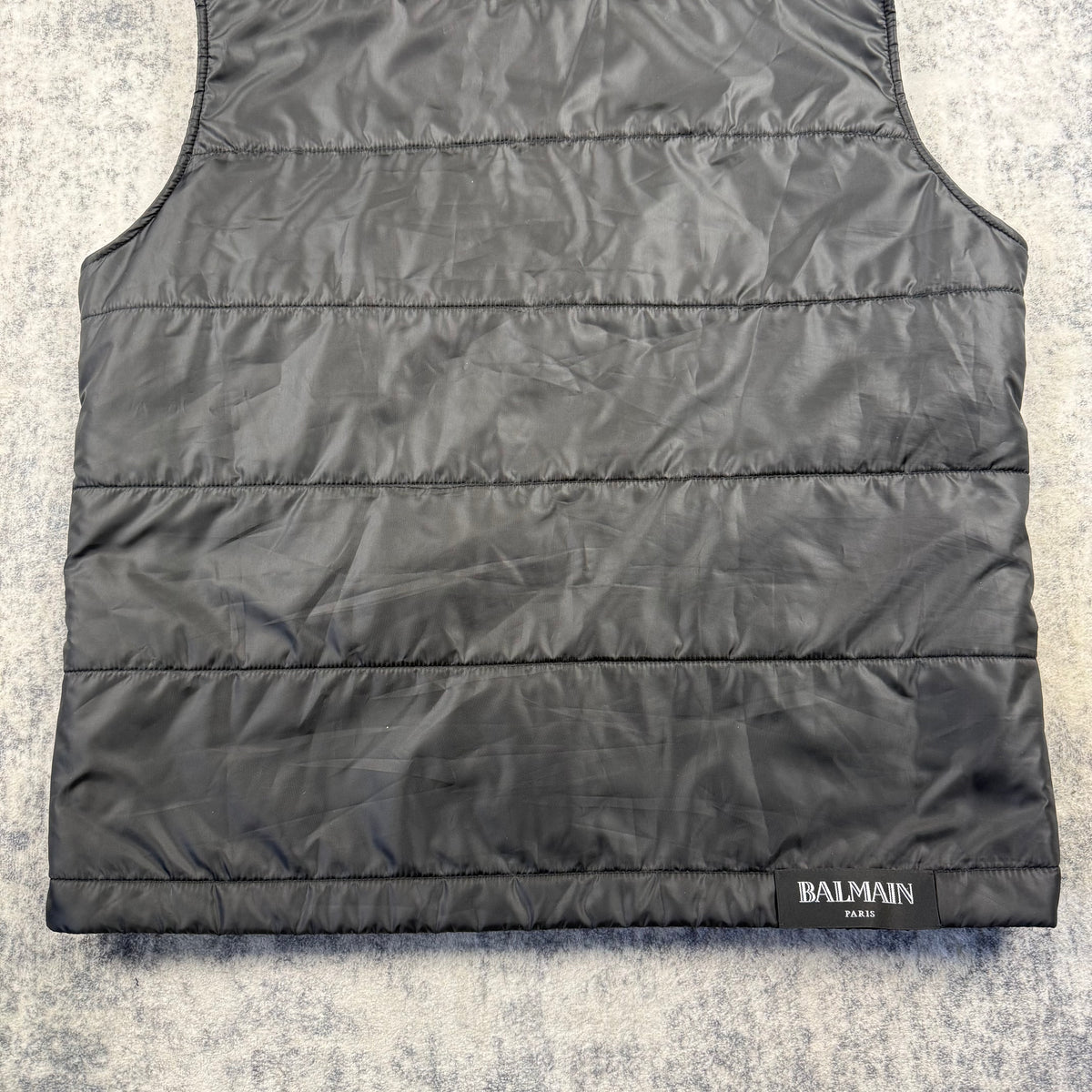 Balmain Padded Quilted Shell Hooded ‘Black’ Gilet