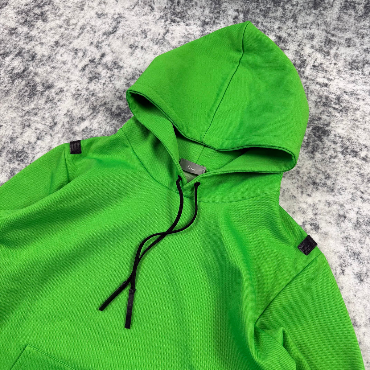 Dior Homme AW03 by Hedi Slimane Luster Neon Green Runway Hoodie