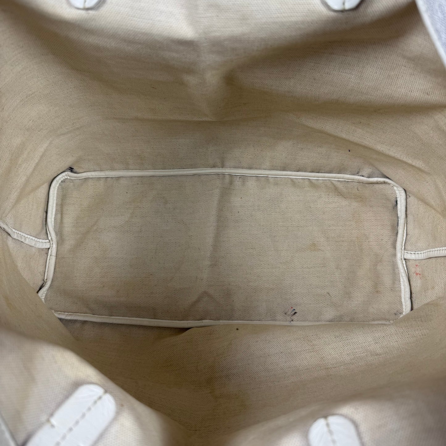 Goyard St. Louis PM Tote Bag Coated Canvas Leather White