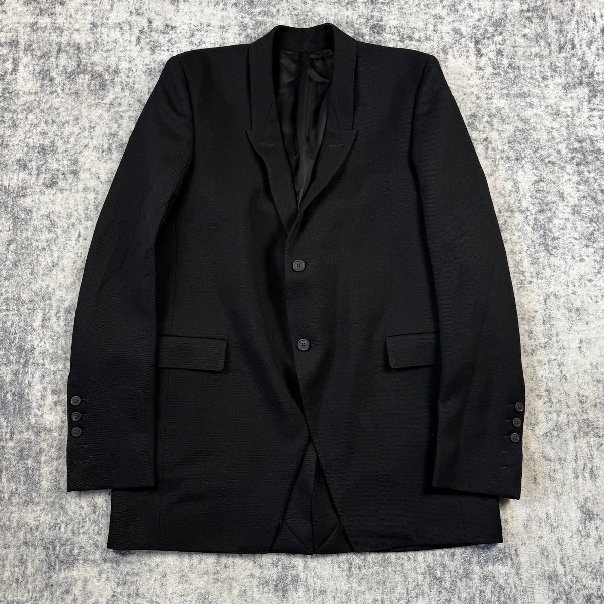 Rick Owens FW/24 Porterville Black Wool Drill Tatlin Blazer