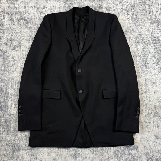 Rick Owens FW/24 Porterville Black Wool Drill Tatlin Blazer