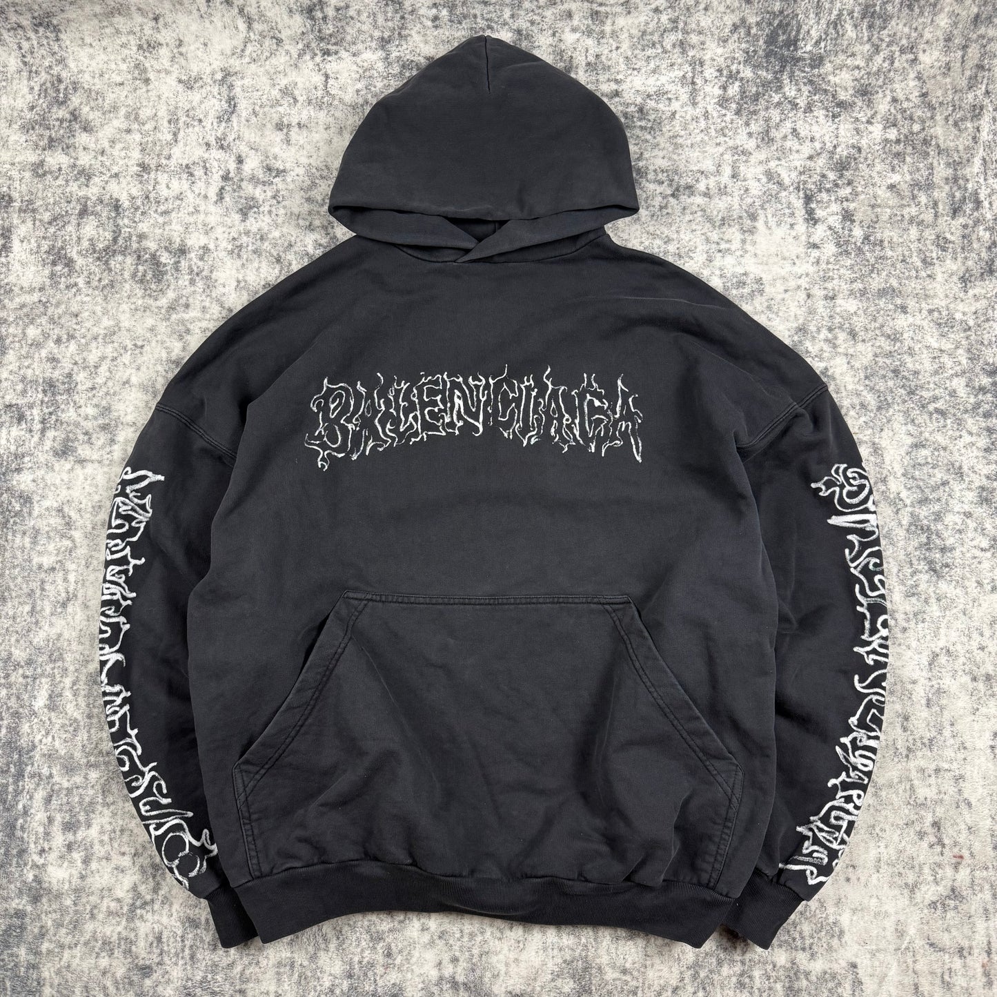 Balenciaga DIY Metal Outline ‘Black’ Hoodie