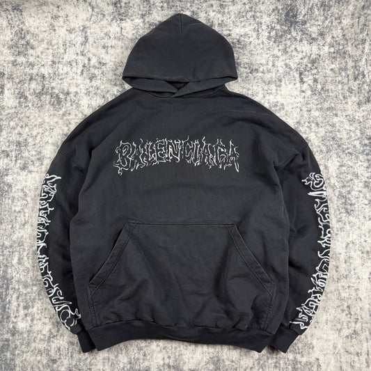Balenciaga DIY Metal Outline ‘Black’ Hoodie