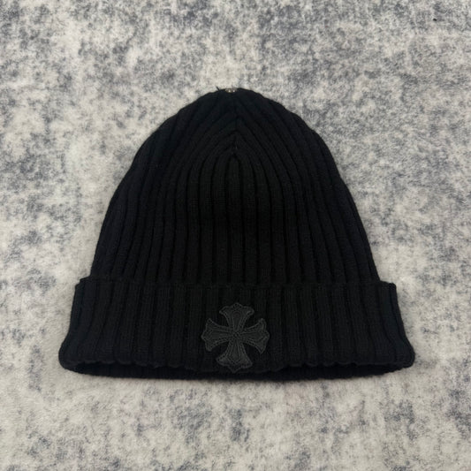 Chrome Hearts Cross Leather Patch ‘Black’ Beanie