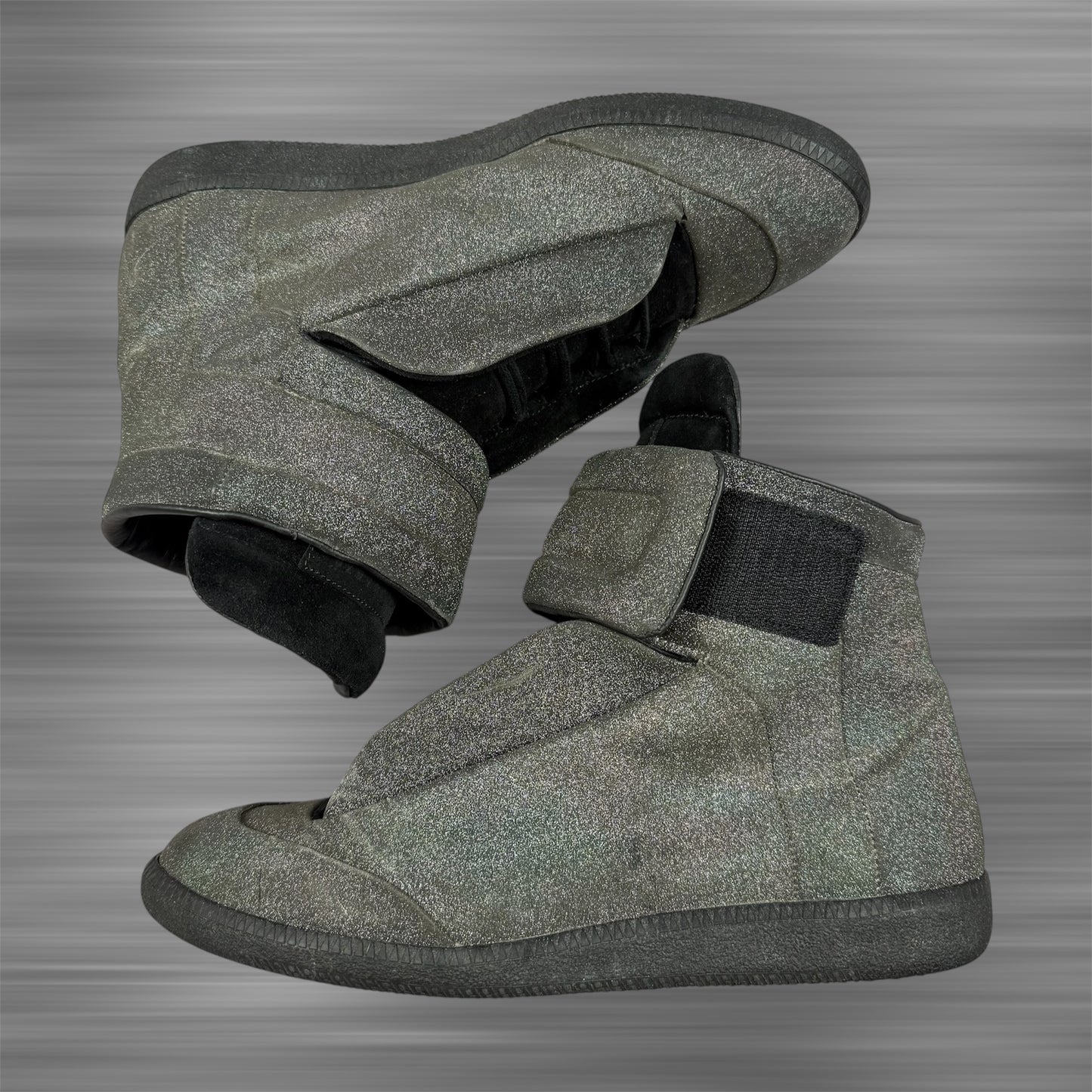 Maison Margiela High Future Silver Glitter Shoes