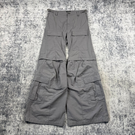Balenciaga FW23 Convertible Flared Cargo Pants