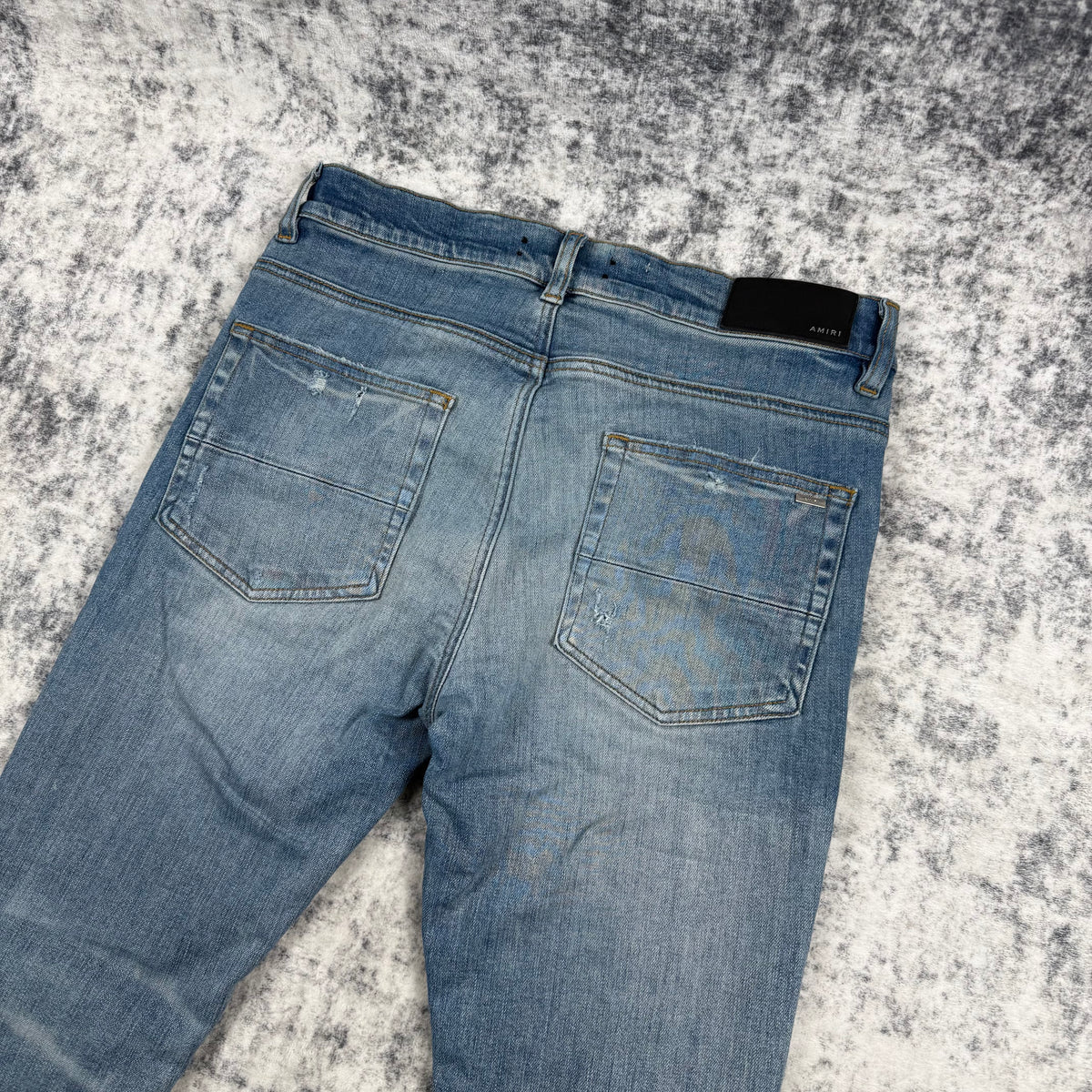 AMIRI Blue Bandana Thrasher Jeans