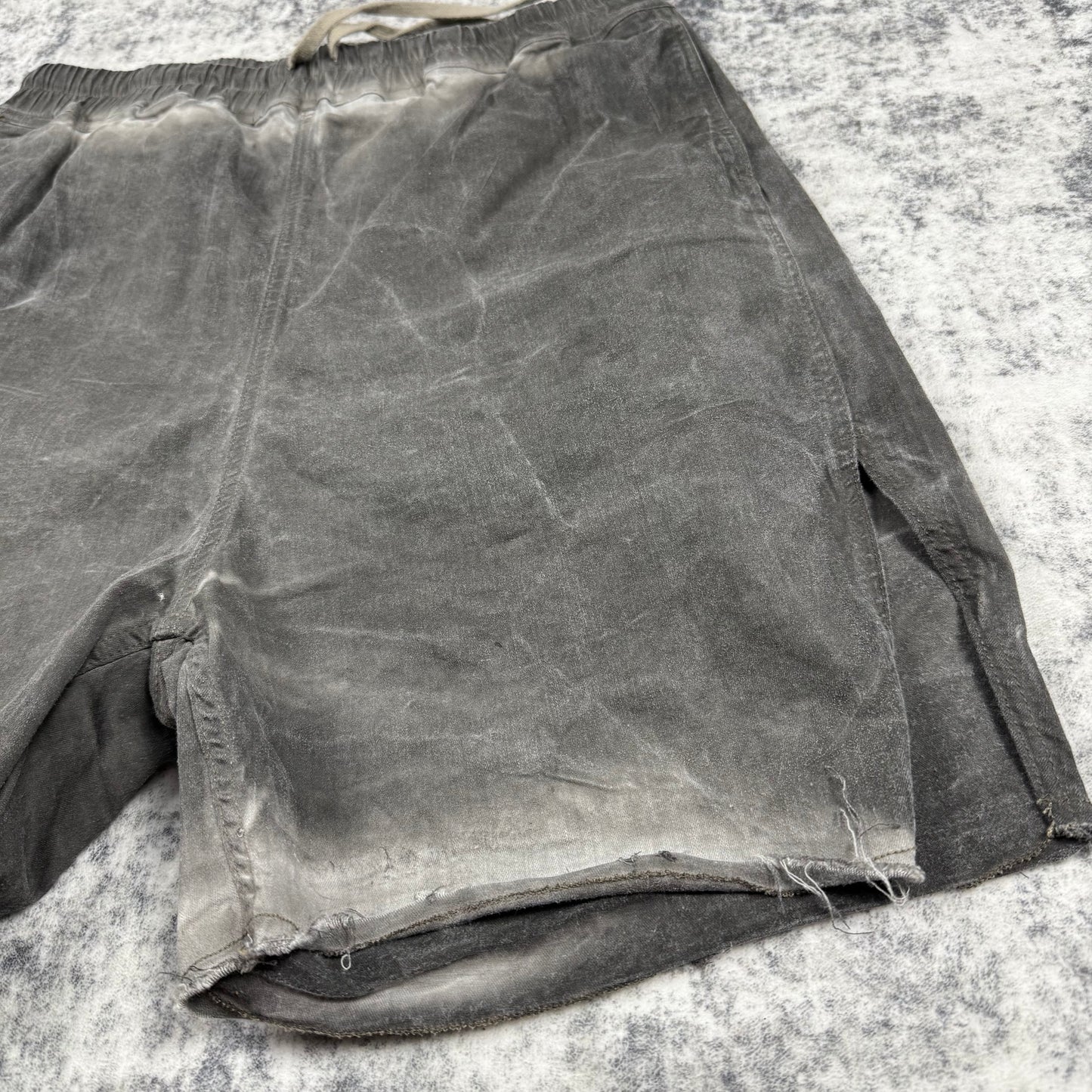 Rick Owens S/S24 Lido Sample Long Boxers Denim Shorts