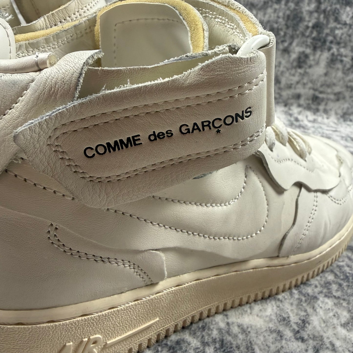 Comme des Garçons x Nike 'Triple White' Air Force 1 Mid