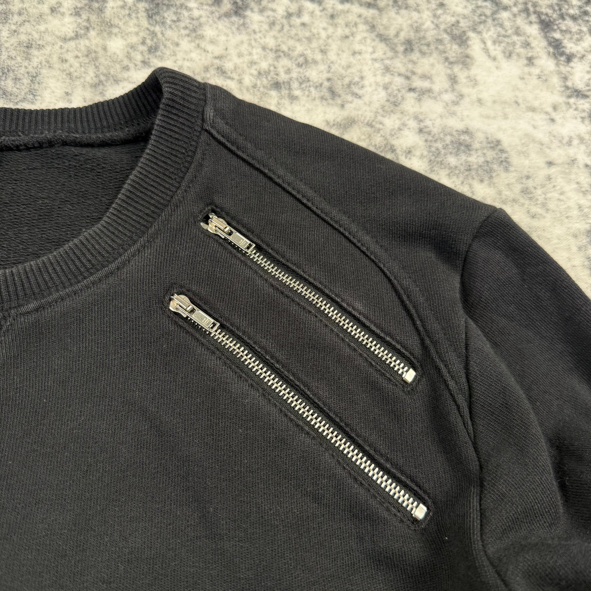 Saint Laurent FW/15 Five-Zip ‘Black’ Creneck