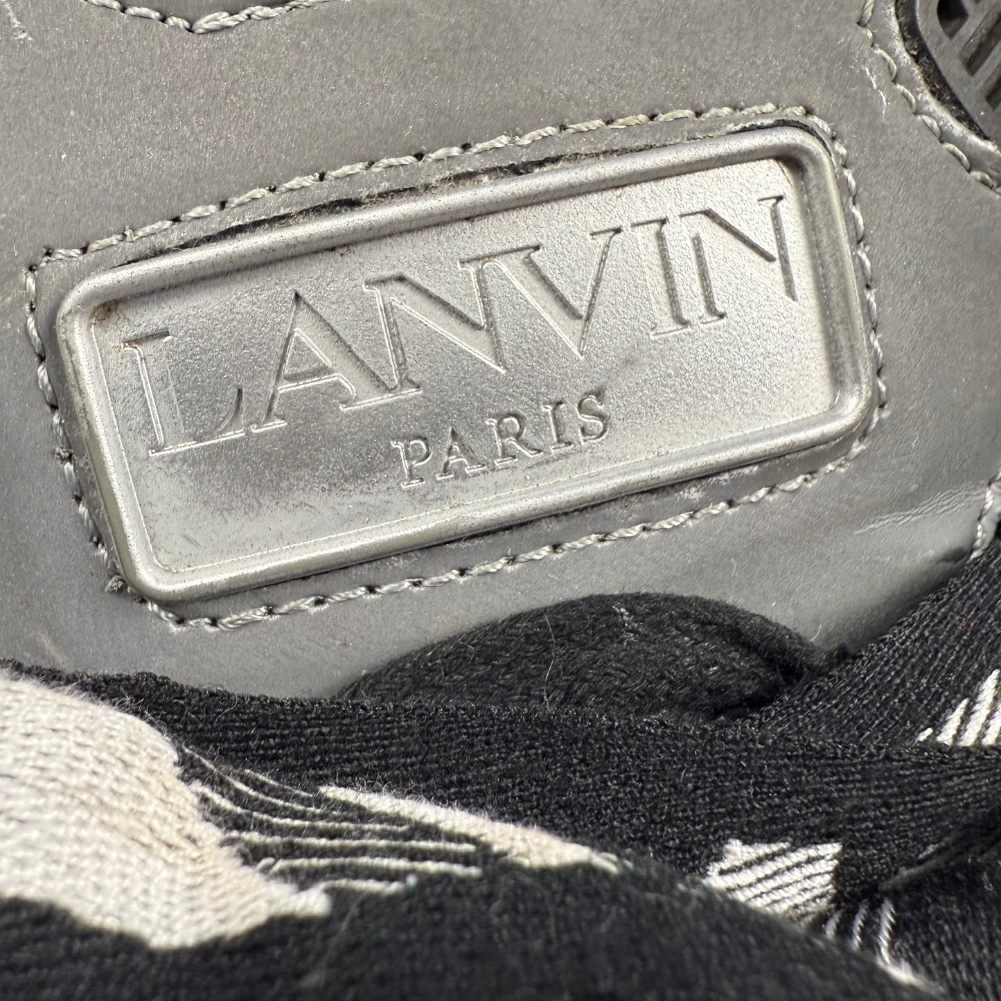 Lanvin Curb Reflective ‘Black/Silver’ Shoes