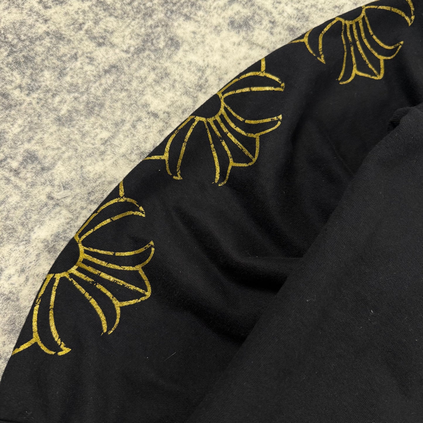 Chrome Hearts Vintage Gold Horseshoe Cross ‘Black’ Zip Up Hoodie