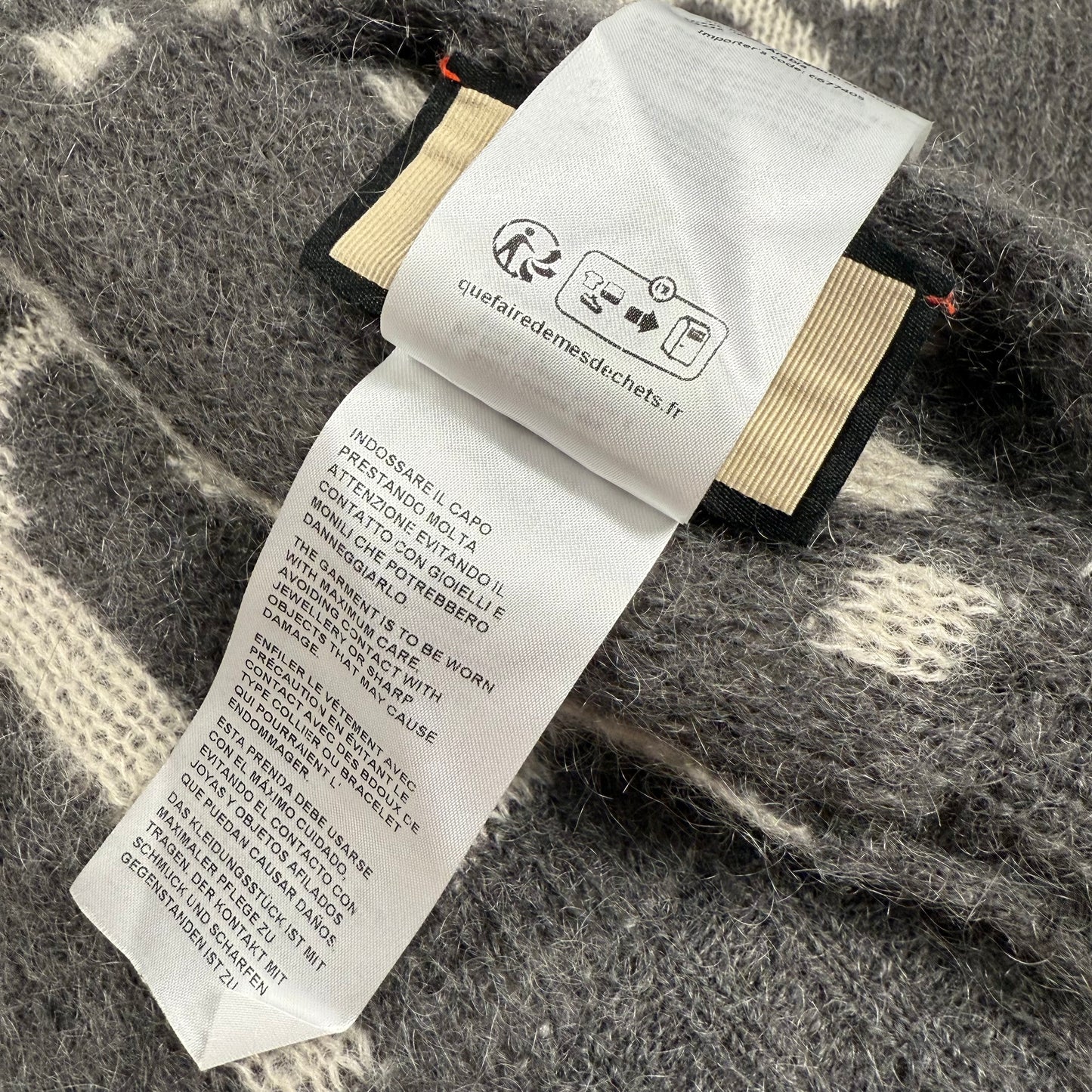 Gucci Reversible GG Mohair ‘Gray’ Cardigan