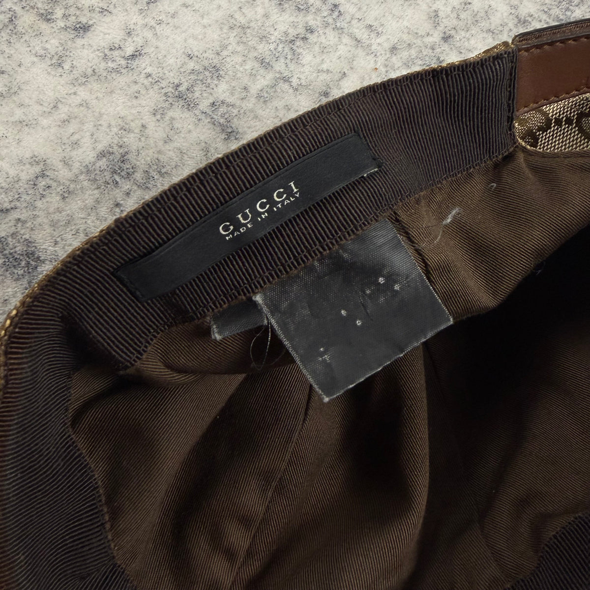 Gucci Vintage GG Monogram Web Stripe Baseball Cap