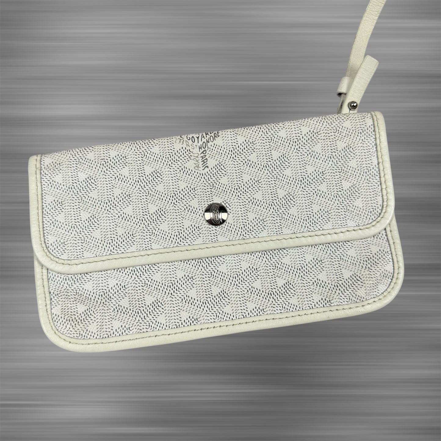 Goyard St. Louis PM Tote Bag Coated Canvas Leather White